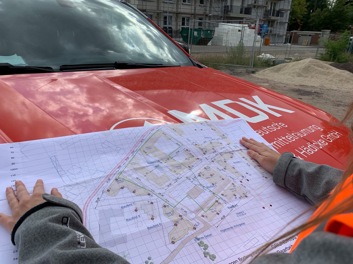 Projektorganisation_Lageplan Bohrpunkte Projektplanung Tiefensondierung